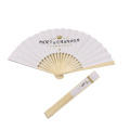 New Design Customized Logo Bamboo Paper Hand Fans